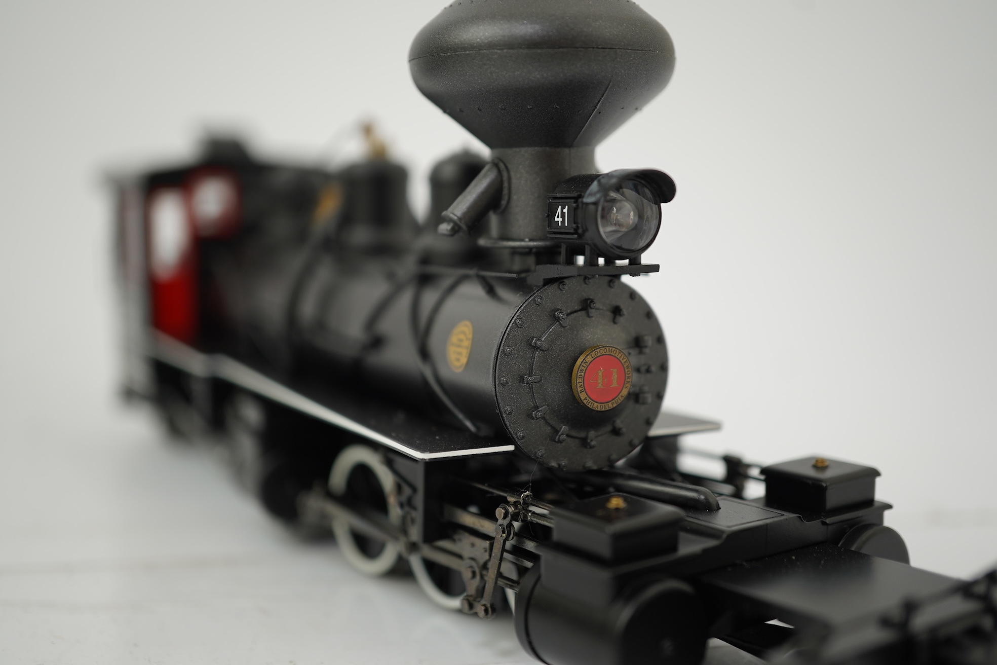 A boxed narrow gauge (On30) Spectrum by Bachmann (28757) model of Greenbrier & Big Run Lumber Co., 41, 2-6-6-2 articulated tender locomotive, powered for two rail operation.
